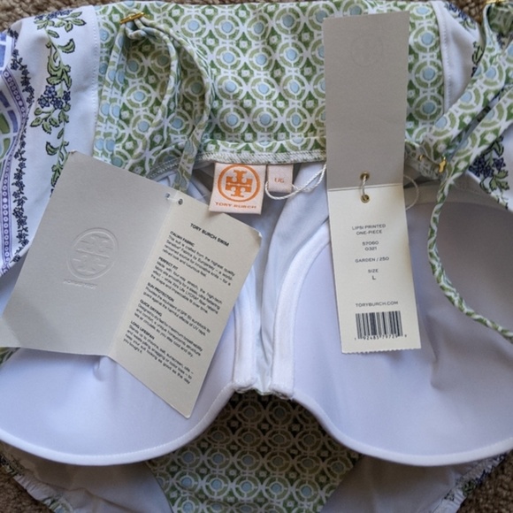 NWT Tory Burch Lipsi Printed One Piece Swimsuit L - Picture 7 of 8